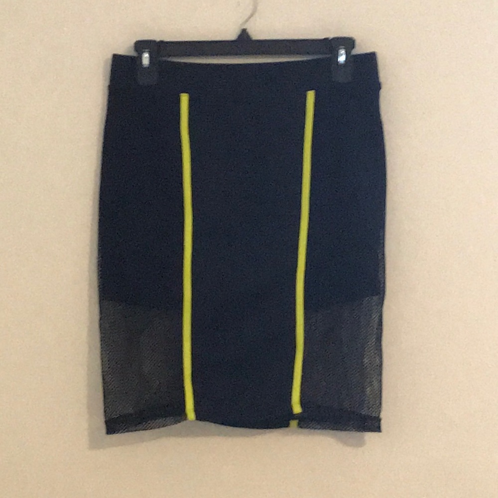 Contrast Mesh Skirt